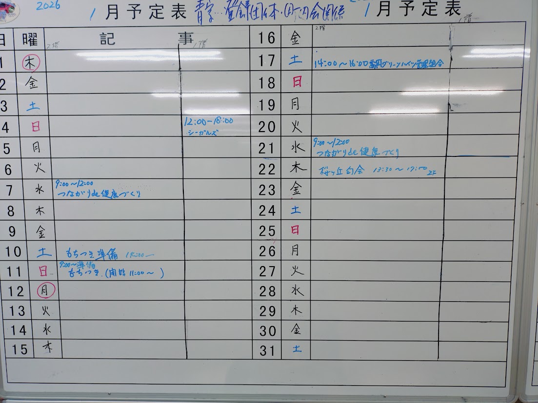 当月会館使用状況